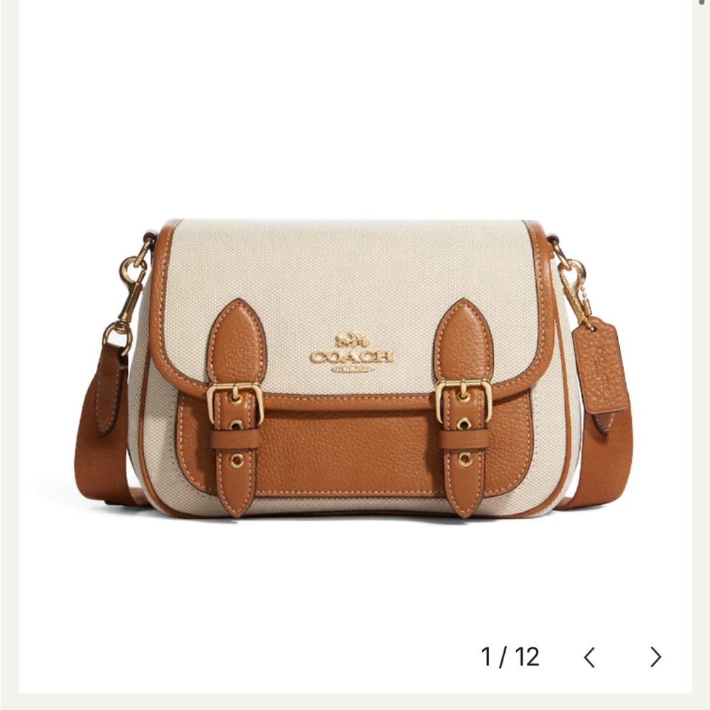 Coach Lucy crossbody bag Tan and Cream
